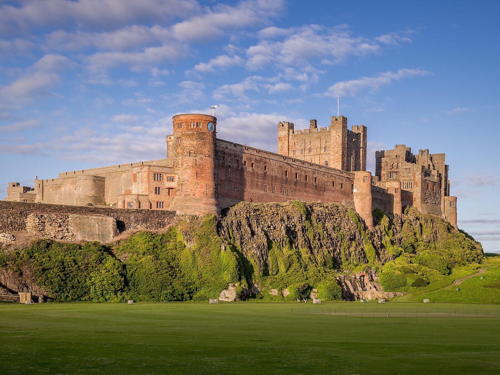 Bamburgh Castle on the Northumberland coast